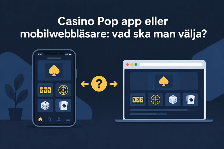 Casino Pop app eller mobilwebbläsare: vad ska man välja?