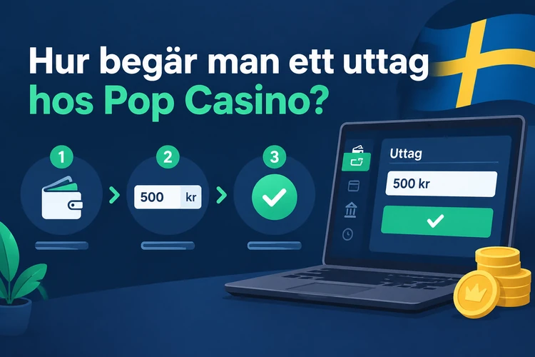 Hur begär man ett uttag hos Pop Casino?