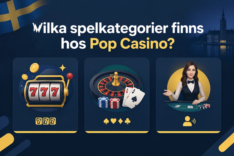 Vilka spelkategorier finns hos Pop Casino?
